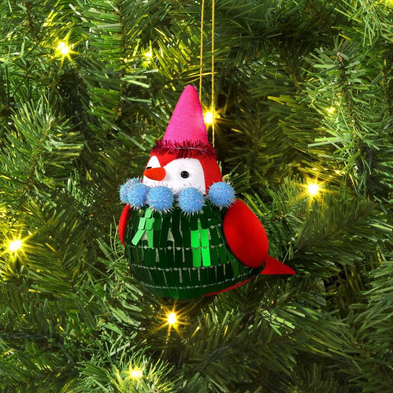 slide 2 of 3, Christmas Fabric Festive Featherly Friends™ with Top Hat - Wondershop™, 1 ct