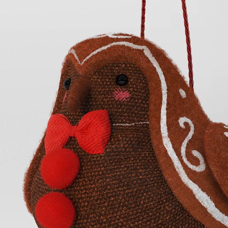 slide 3 of 3, Christmas Gingerbread Fabric Bird Ornament - Wondershop™, 1 ct