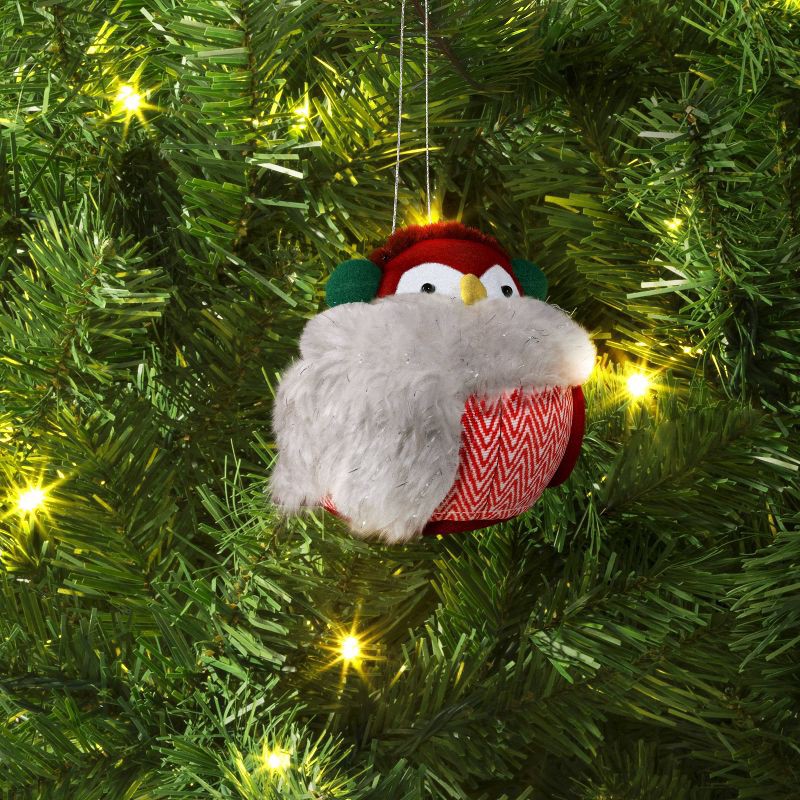 slide 2 of 3, Christmas Featherly Friends™ Ornament Plaid Scarf - Wondershop™, 1 ct