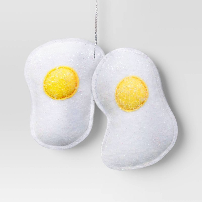 slide 1 of 3, Christmas Fabric Eggs Ornament - Wondershop™, 1 ct