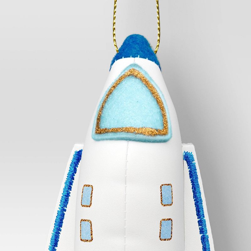 slide 3 of 3, Christmas Fabric Spaceship Ornament - Wondershop™, 1 ct