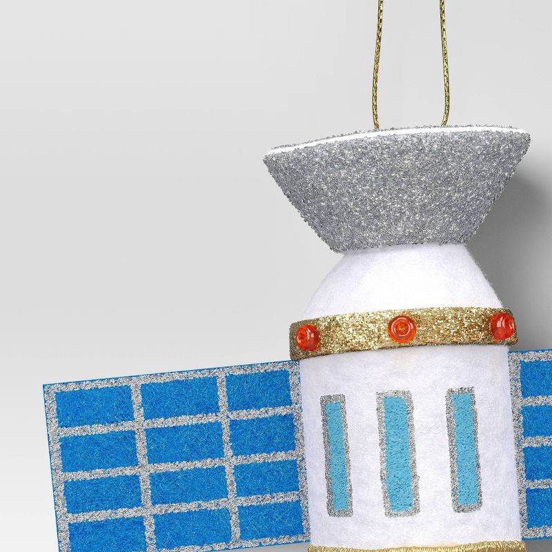 slide 3 of 3, Christmas Fabric Satellite Ornament - Wondershop™, 1 ct