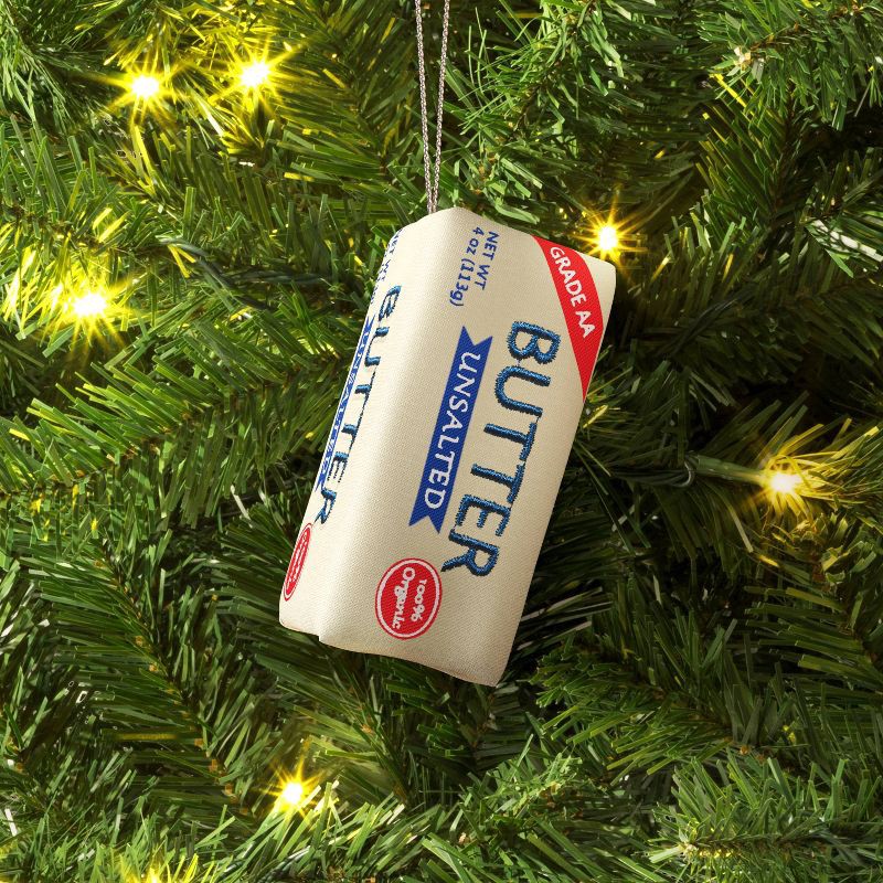 slide 2 of 3, Christmas Fabric Butter Ornament- Wondershop™, 1 ct