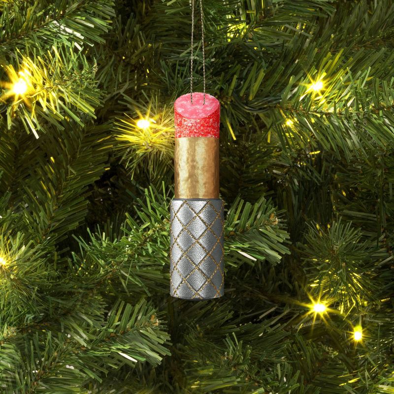 slide 2 of 3, Christmas Fabric Lipstick Ornament - Wondershop™, 1 ct