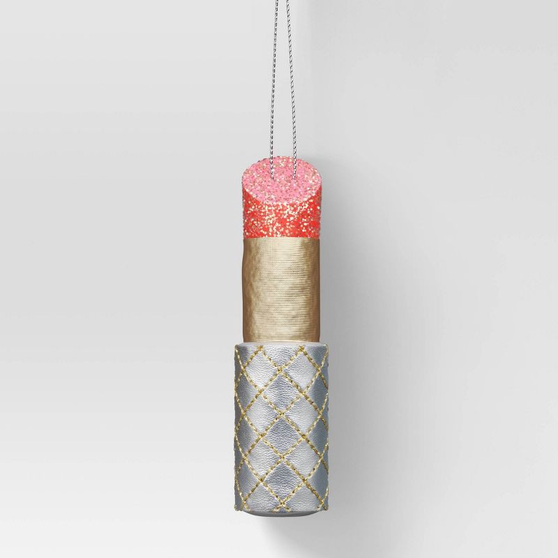 slide 1 of 3, Christmas Fabric Lipstick Ornament - Wondershop™, 1 ct