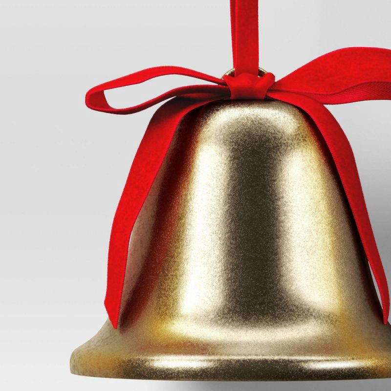 slide 3 of 3, Christmas Metal Bell Ornament Gold - Wondershop™, 1 ct