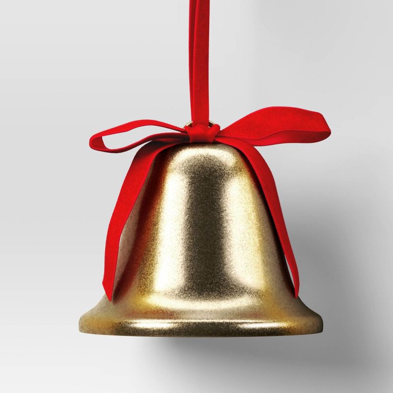 slide 1 of 3, Christmas Metal Bell Ornament Gold - Wondershop™, 1 ct