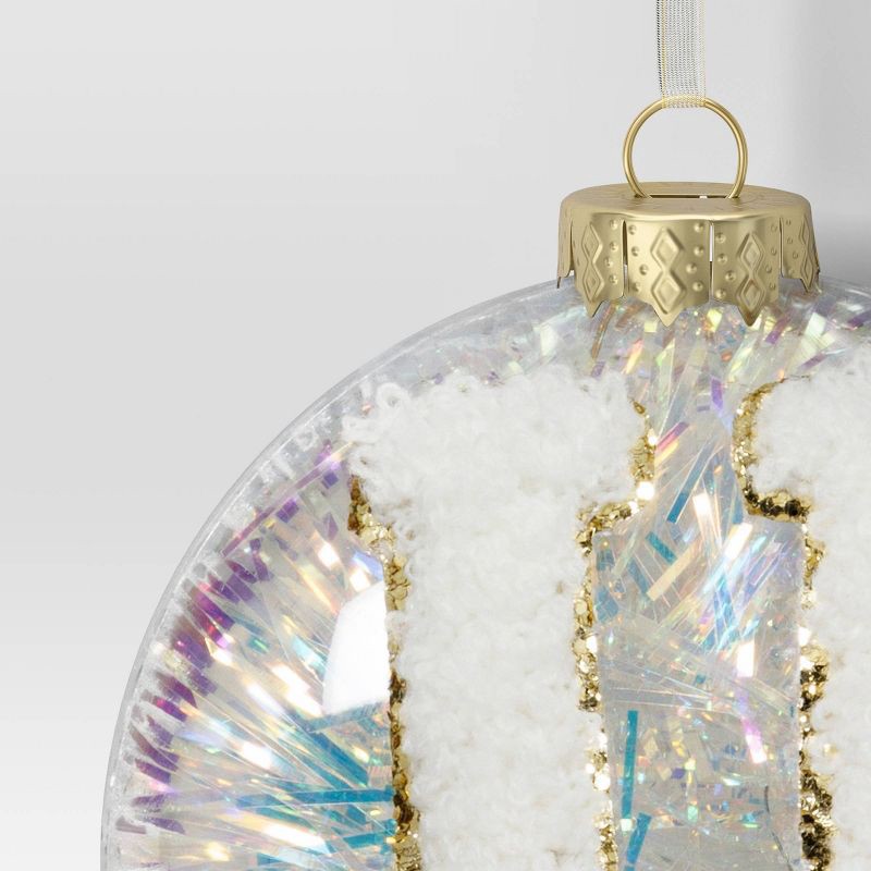 slide 3 of 3, Christmas Monogram Plastic Tinsel Ball U - Wondershop™, 1 ct