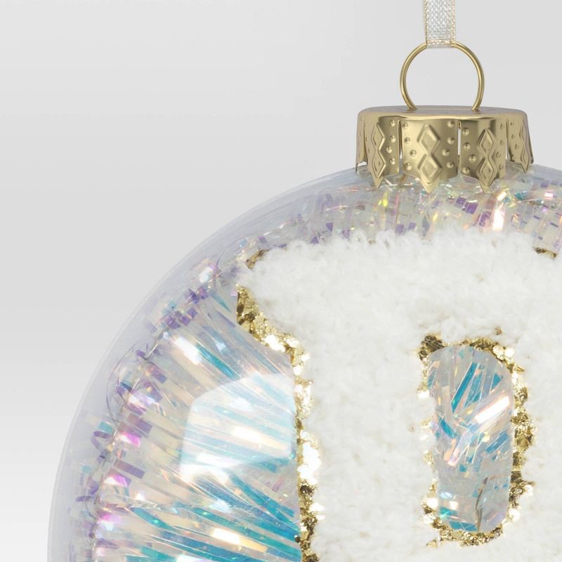 slide 3 of 3, Christmas Monogram Plastic Tinsel Ball R - Wondershop™, 1 ct