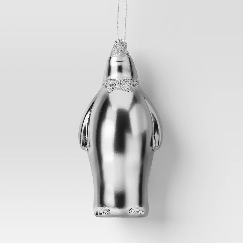 slide 1 of 3, Christmas Penguin Ornament Silver - Wondershop™, 1 ct