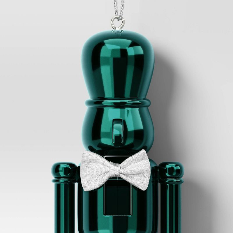 slide 3 of 3, Christmas Plastic Nutcracker Ornament Dark Green - Wondershop™, 1 ct