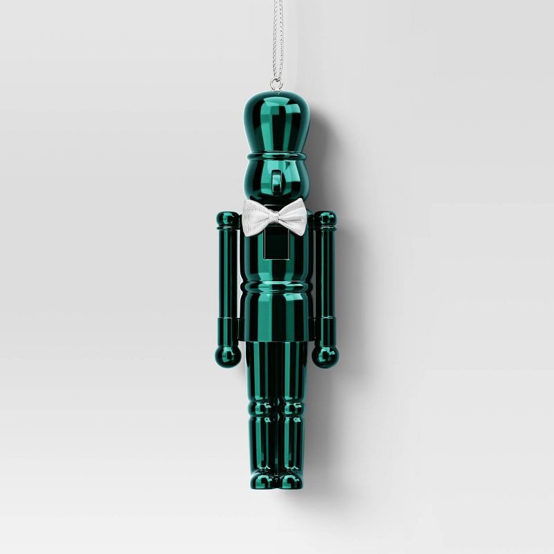 slide 1 of 3, Christmas Plastic Nutcracker Ornament Dark Green - Wondershop™, 1 ct