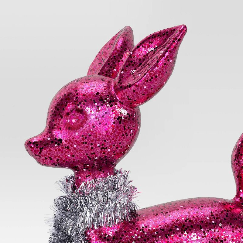 slide 3 of 3, Christmas Plastic Deer Ornament Hot Pink - Wondershop™, 1 ct