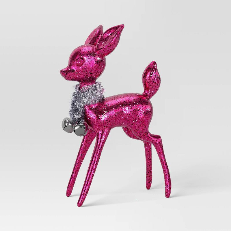 slide 1 of 3, Christmas Plastic Deer Ornament Hot Pink - Wondershop™, 1 ct
