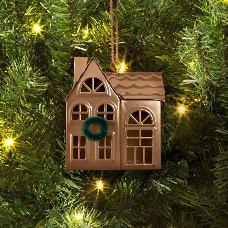 slide 2 of 3, Christmas House Ornament Bronze Finish Single Chimney - Wondershop™, 1 ct