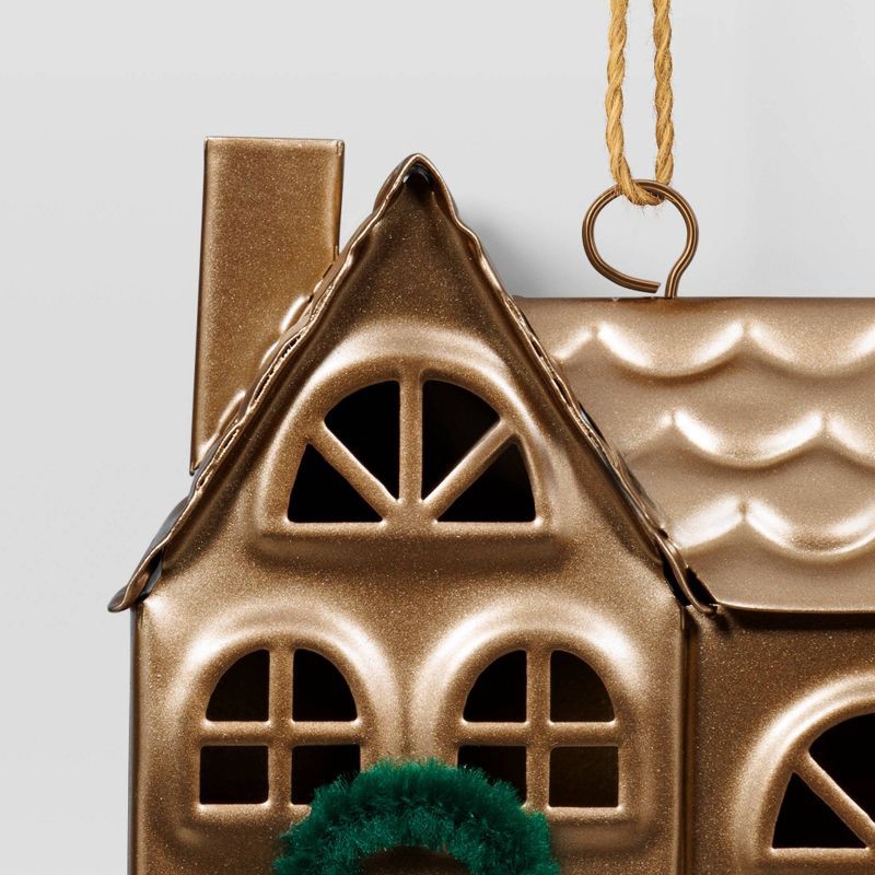 slide 3 of 3, Christmas House Ornament Bronze Finish Single Chimney - Wondershop™, 1 ct