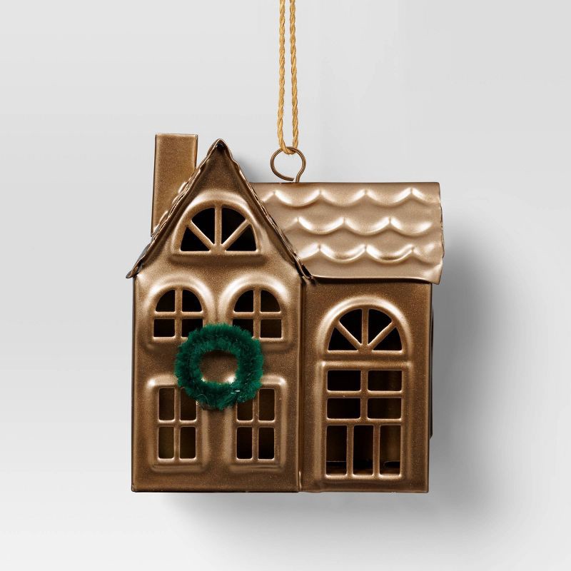 slide 1 of 3, Christmas House Ornament Bronze Finish Single Chimney - Wondershop™, 1 ct