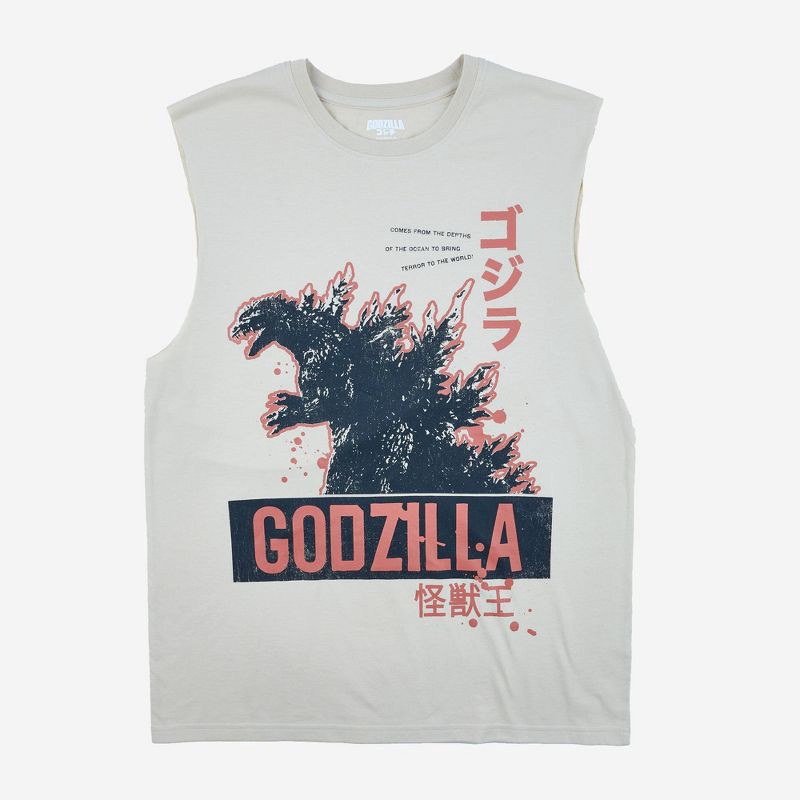 slide 1 of 3, Men's Godzilla Tank Top - Beige XXL, 1 ct