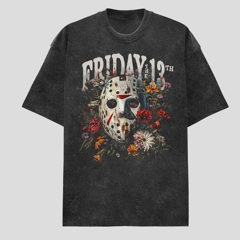 Warner Bros. Men's Friday the 13th Floral T-Shirt - Black XXL | Shipt