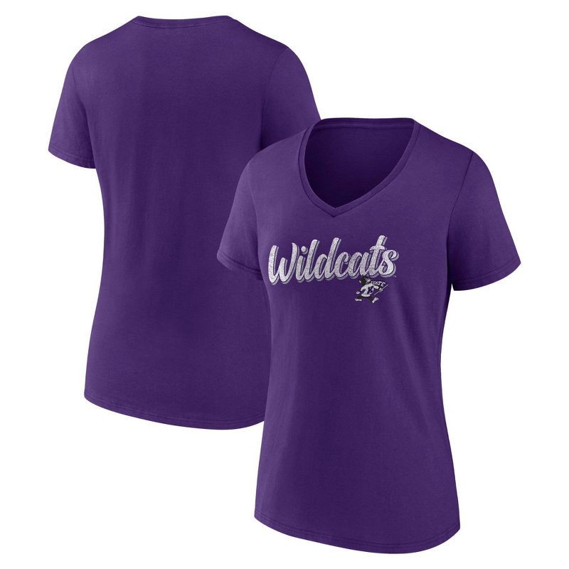 slide 3 of 3, NCAA Kansas State Wildcats Women's V-Neck T-Shirt - S, 1 ct