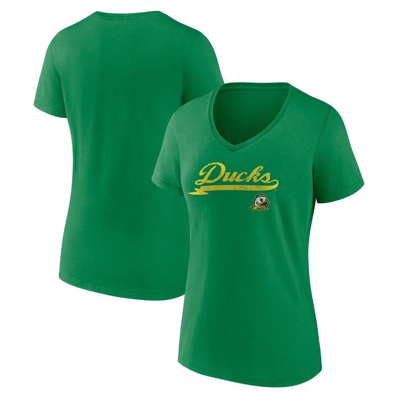 slide 3 of 3, NCAA Oregon Ducks Women's V-Neck T-Shirt - S, 1 ct