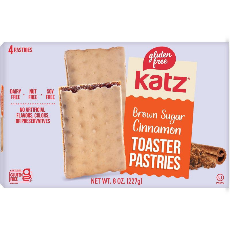 slide 2 of 5, Katz Gluten Free Brown Sugar Cinnamon Toaster Pastries - 8oz/4ct, 4 ct; 8 oz