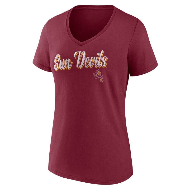 slide 1 of 3, NCAA Arizona State Sun Devils Women's V-Neck T-Shirt - L, 1 ct