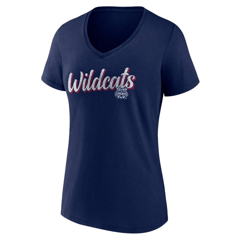 slide 1 of 3, NCAA Arizona Wildcats Women's V-Neck T-Shirt - L, 1 ct