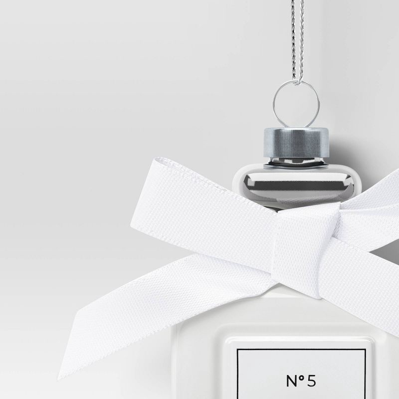 slide 3 of 3, Christmas Glass White Perfume Ornament - Wondershop™, 1 ct