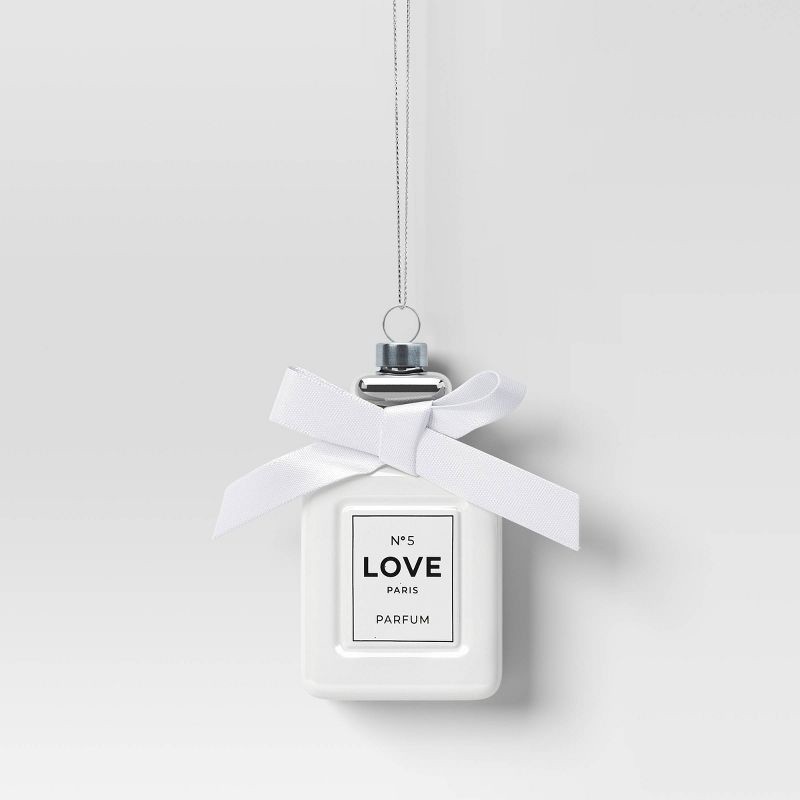 slide 1 of 3, Christmas Glass White Perfume Ornament - Wondershop™, 1 ct