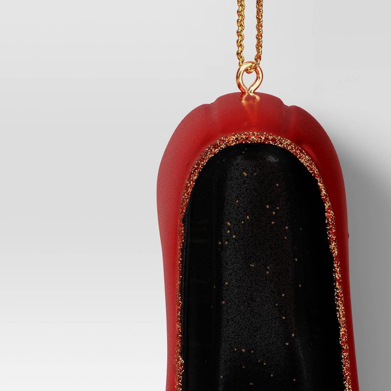 slide 3 of 3, 4" Christmas Resin Fancy Loafers Ornament Red - Wondershop™, 1 ct