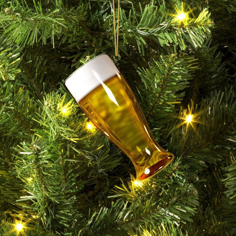 slide 2 of 3, 4" Christmas Glass Beer Ornament - Wondershop™, 1 ct