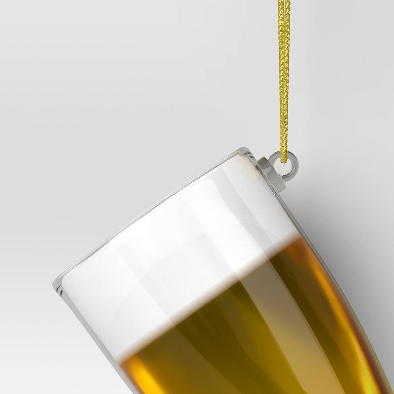 slide 3 of 3, 4" Christmas Glass Beer Ornament - Wondershop™, 1 ct