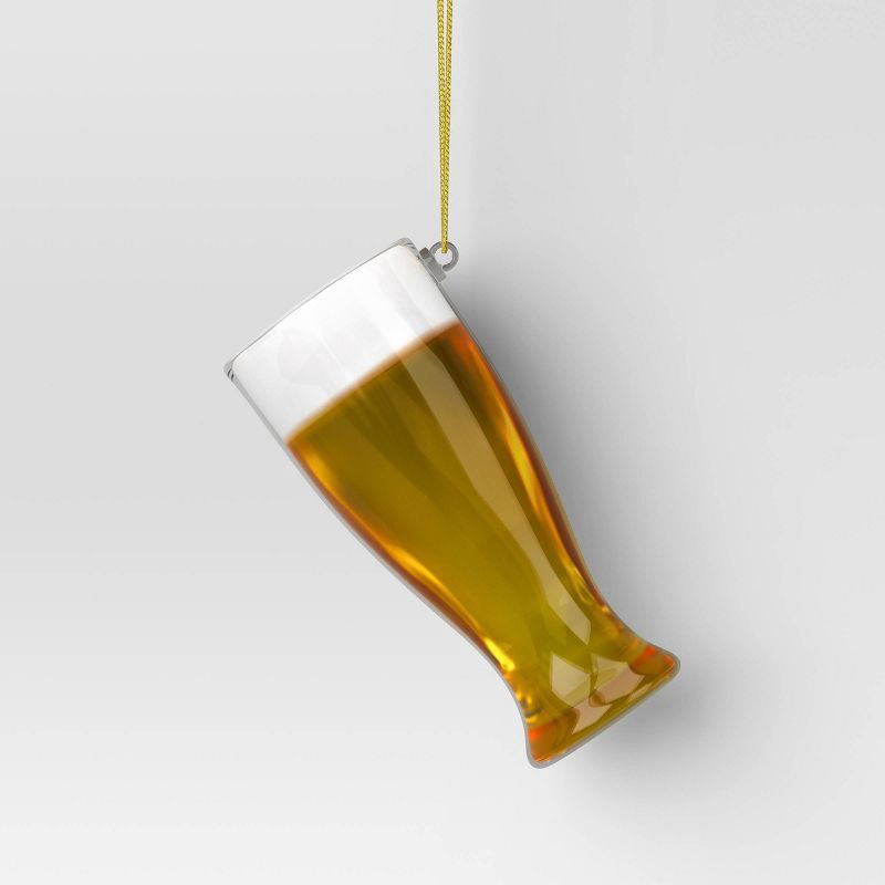 slide 1 of 3, 4" Christmas Glass Beer Ornament - Wondershop™, 1 ct