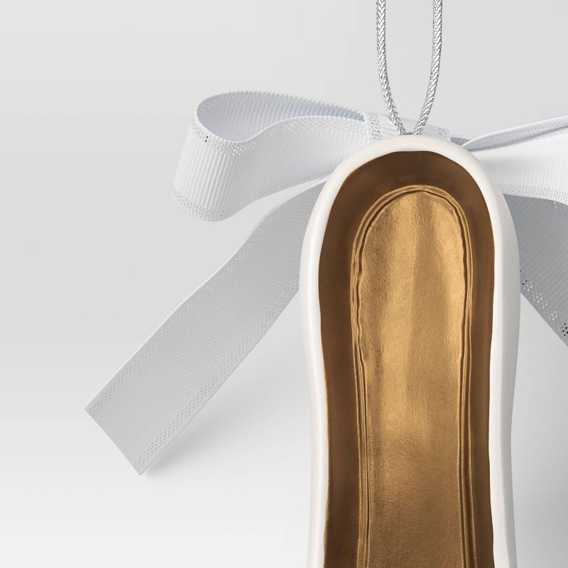 slide 3 of 3, Christmas White High Heeled with Bow Ornament - Wondershop™, 1 ct