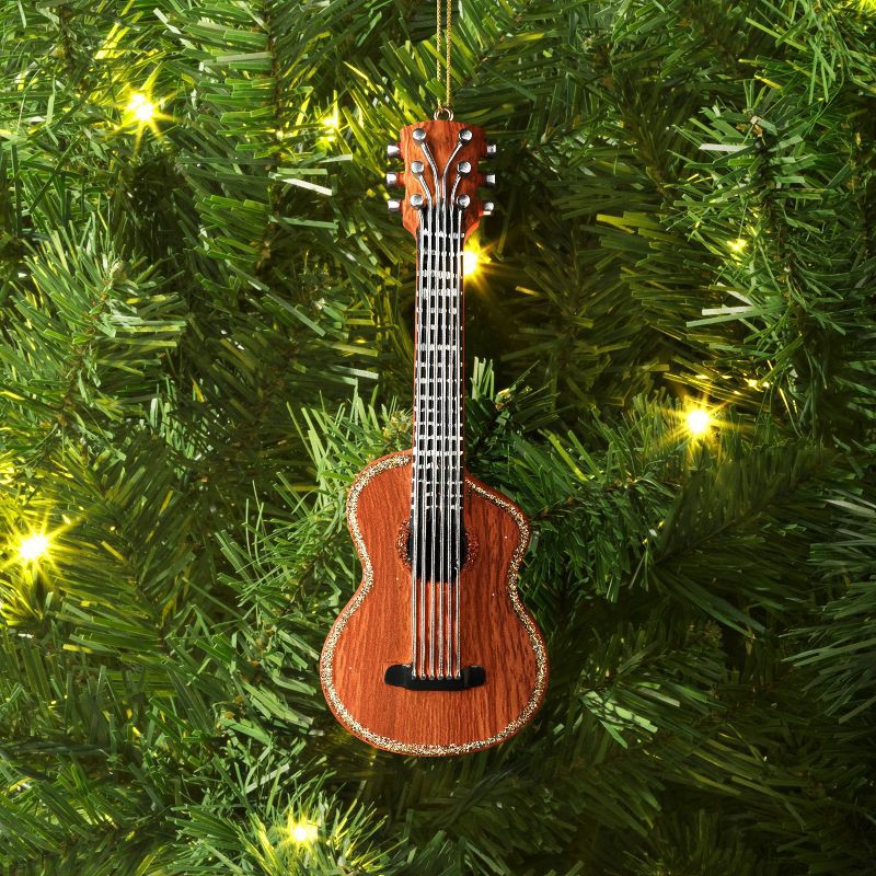 slide 2 of 3, 4.5" Christmas Resin Guitar Ornament - Wondershop™, 1 ct