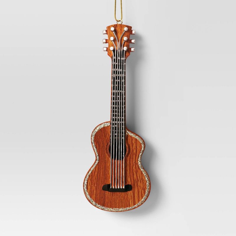 slide 1 of 3, 4.5" Christmas Resin Guitar Ornament - Wondershop™, 1 ct