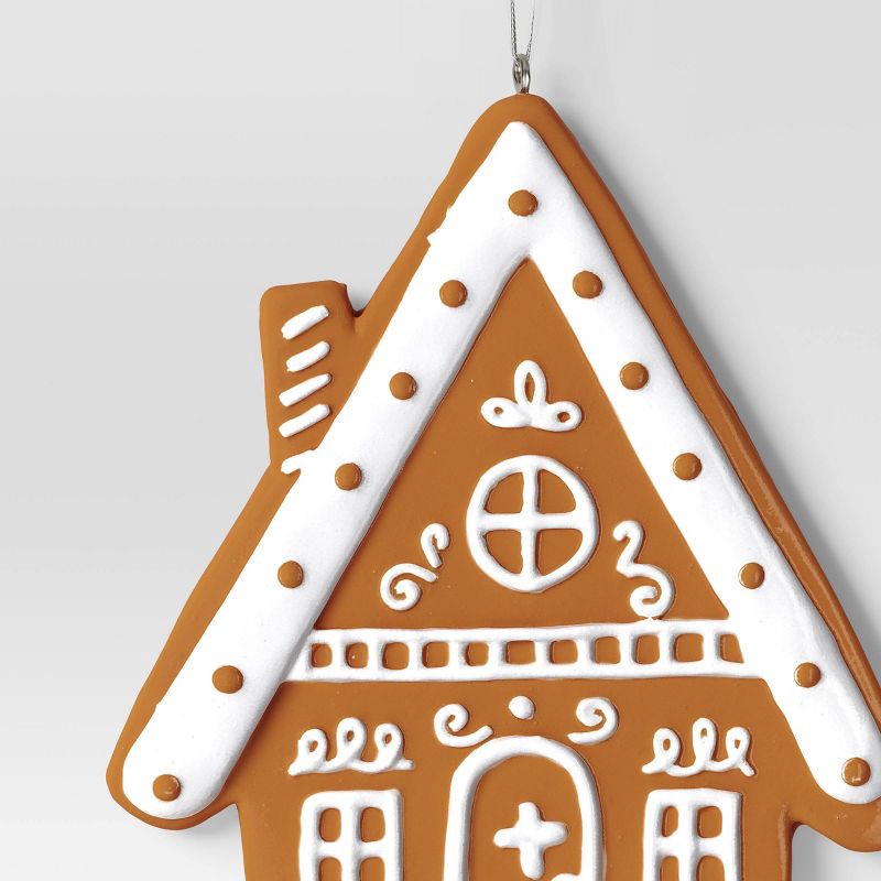 slide 3 of 3, 4.5" Christmas Clay Dough Gingerbread House Ornament - Wondershop™, 1 ct