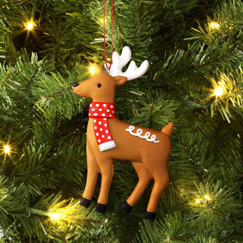 slide 2 of 3, 4.75" Christmas Clay Dough Gingerbread Deer Ornament - Wondershop™, 1 ct