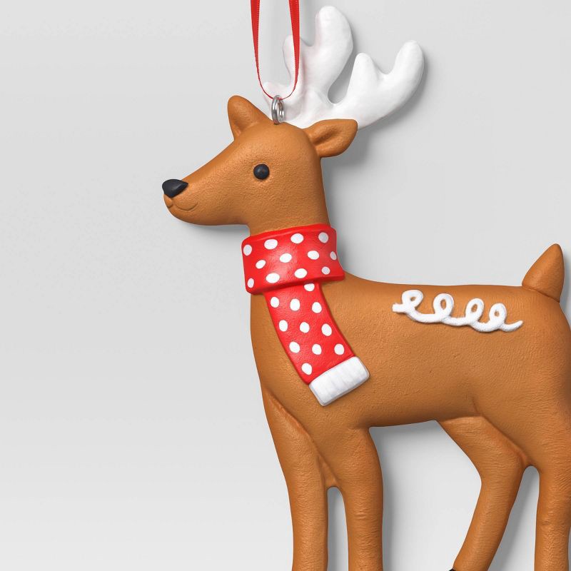 slide 3 of 3, 4.75" Christmas Clay Dough Gingerbread Deer Ornament - Wondershop™, 1 ct