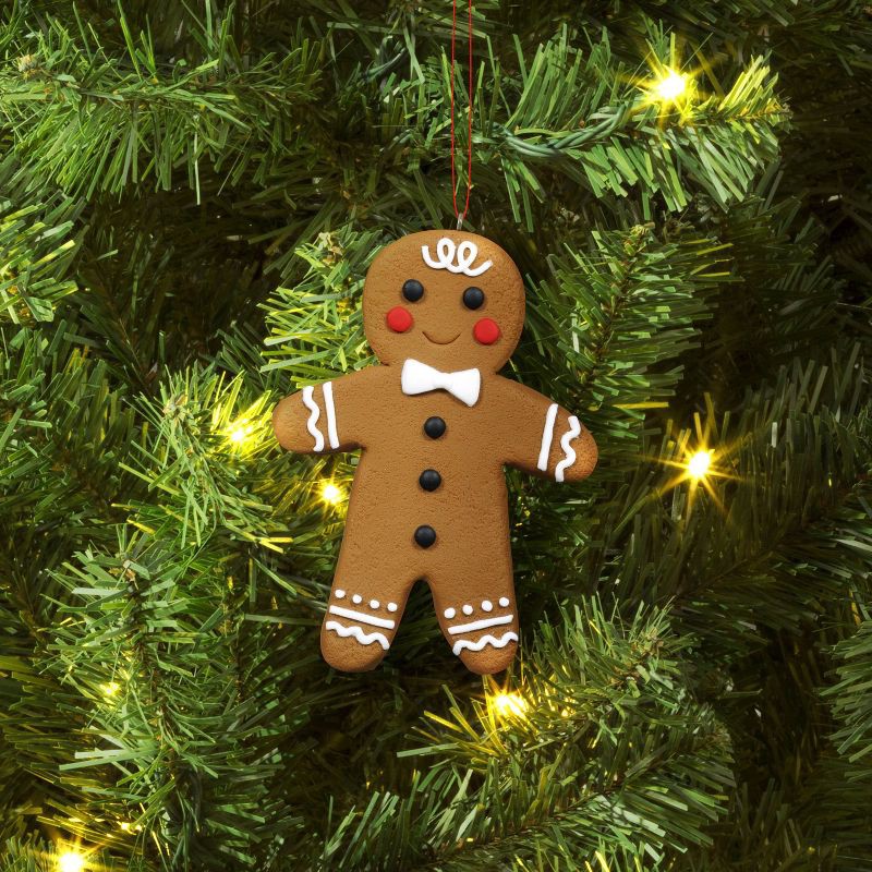 slide 2 of 3, 4.5" Christmas Clay Dough Gingerbread Man Ornament - Wondershop™, 1 ct