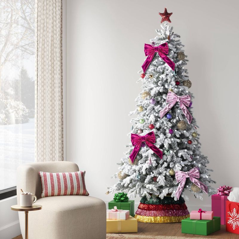 slide 2 of 3, 6.75" Christmas Metallic Bow Ornament Light Pink - Wondershop™, 1 ct