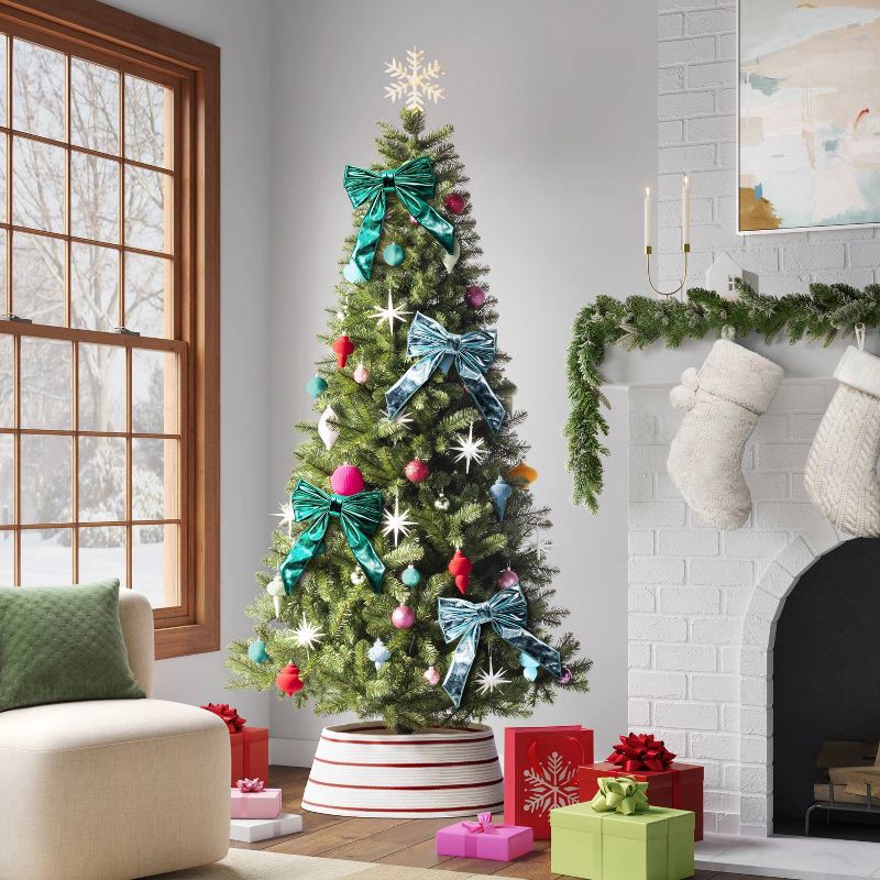 slide 2 of 3, 6.75" Christmas Metallic Bow Ornament Green - Wondershop™, 1 ct