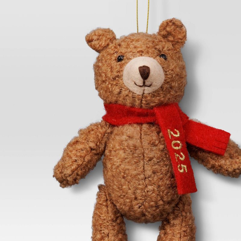 slide 3 of 3, Christmas Fabric Bear Ornament - Wondershop™, 1 ct