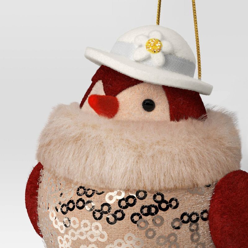 slide 3 of 3, Christmas Featherly Friends™ Ornament White Hat - Wondershop™, 1 ct