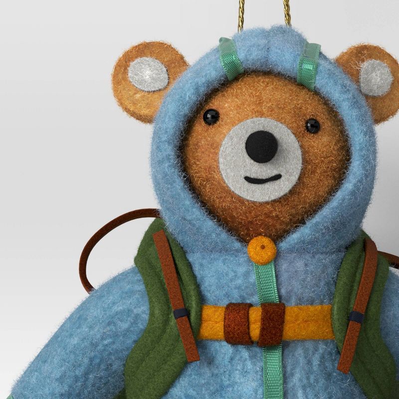 slide 3 of 3, Christmas Fabric Camping Bear Ornament - Wondershop™, 1 ct