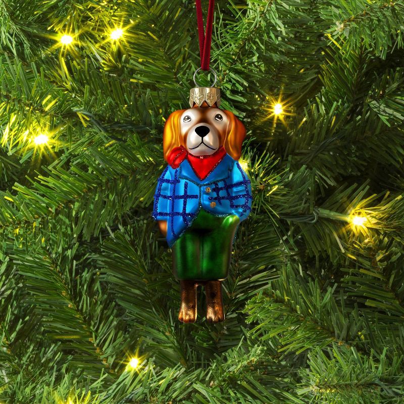 slide 2 of 3, Christmas Glass Dachshund Dog Ornament - Wondershop™, 1 ct