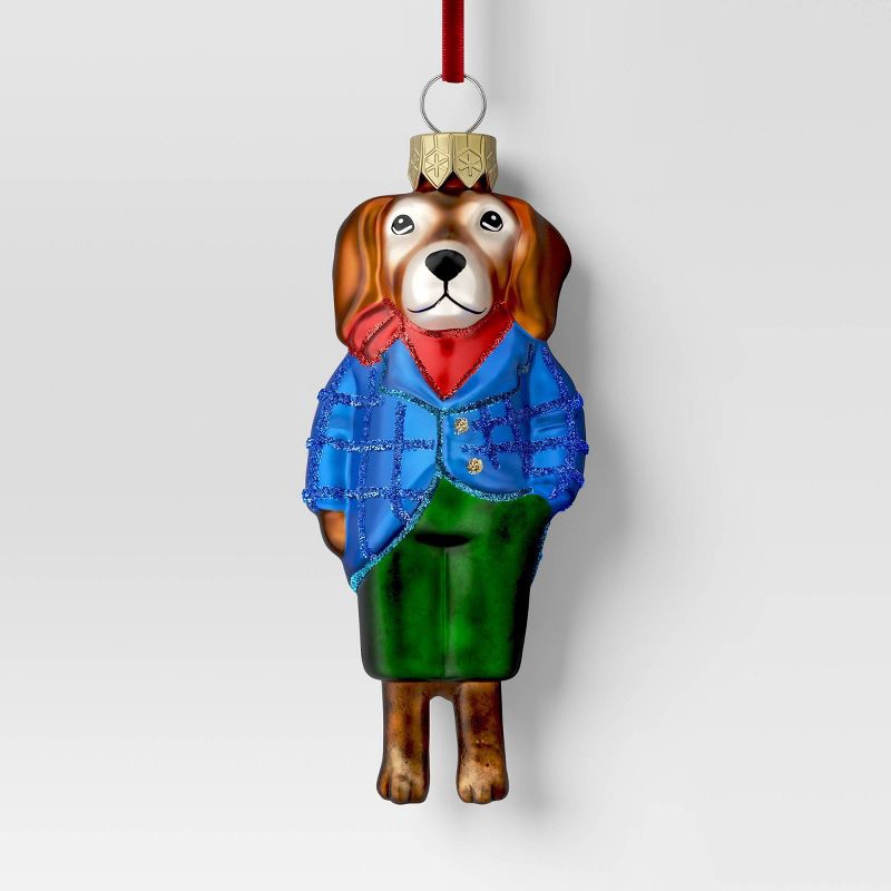 slide 1 of 3, Christmas Glass Dachshund Dog Ornament - Wondershop™, 1 ct