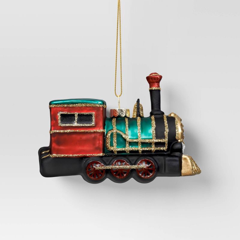 slide 1 of 3, Christmas Glass Train Ornament - Wondershop™, 1 ct
