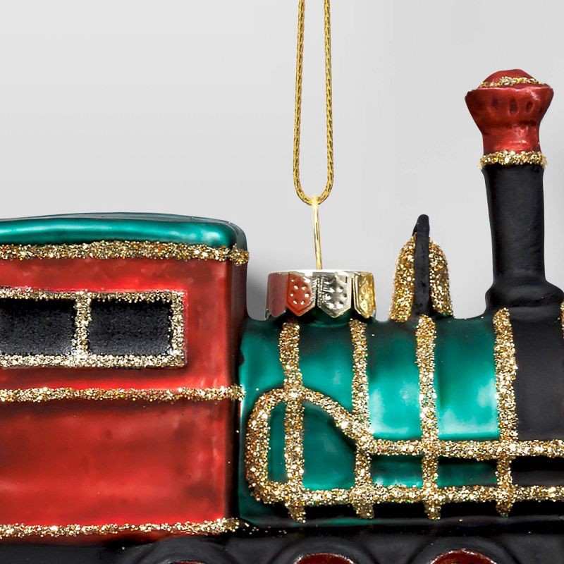 slide 3 of 3, Christmas Glass Train Ornament - Wondershop™, 1 ct